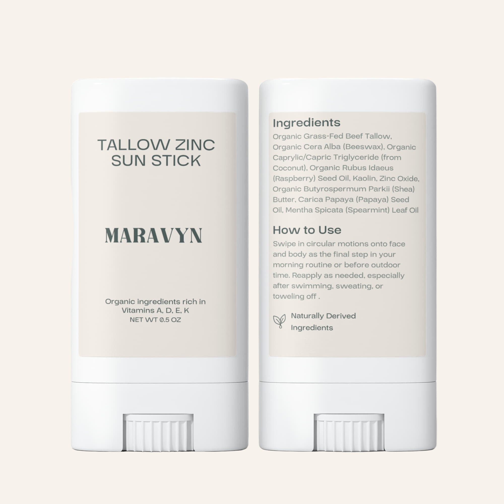 Tallow Zinc Sun Stick – 2 Pack