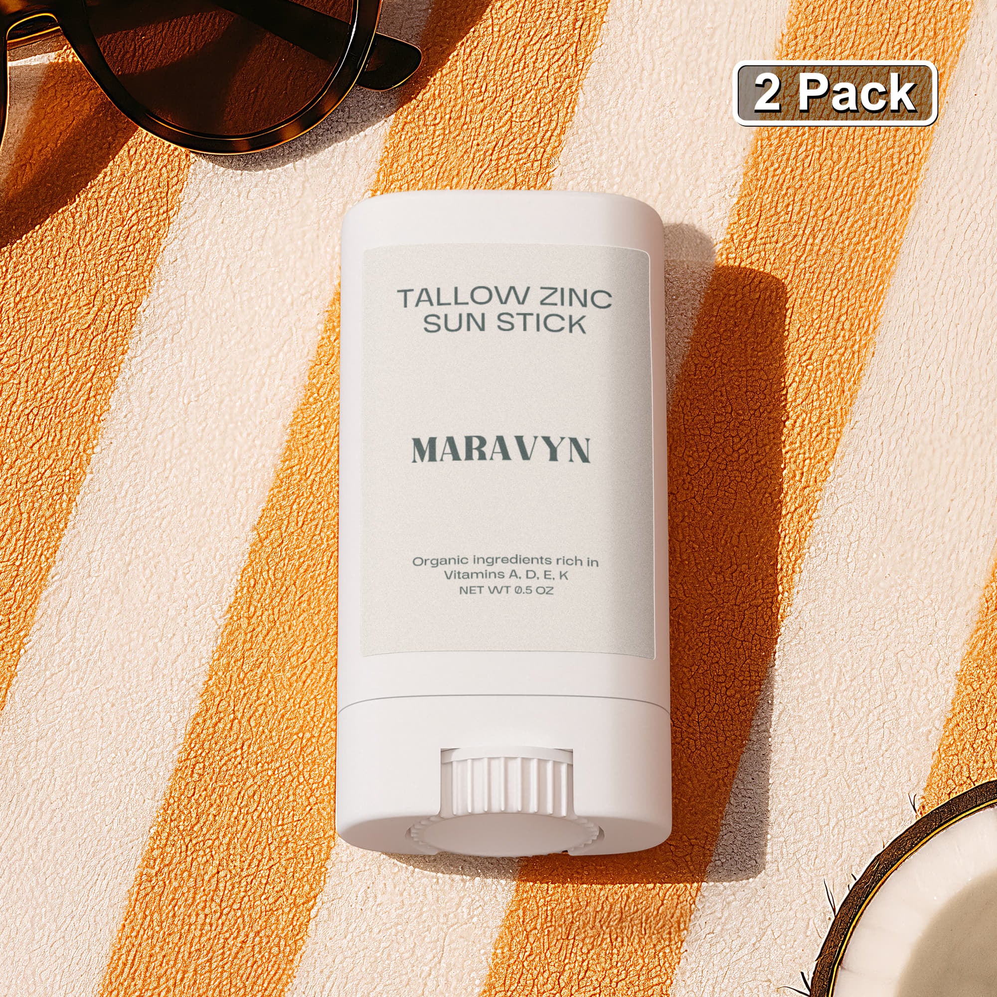 Tallow Zinc Sun Stick – 2 Pack