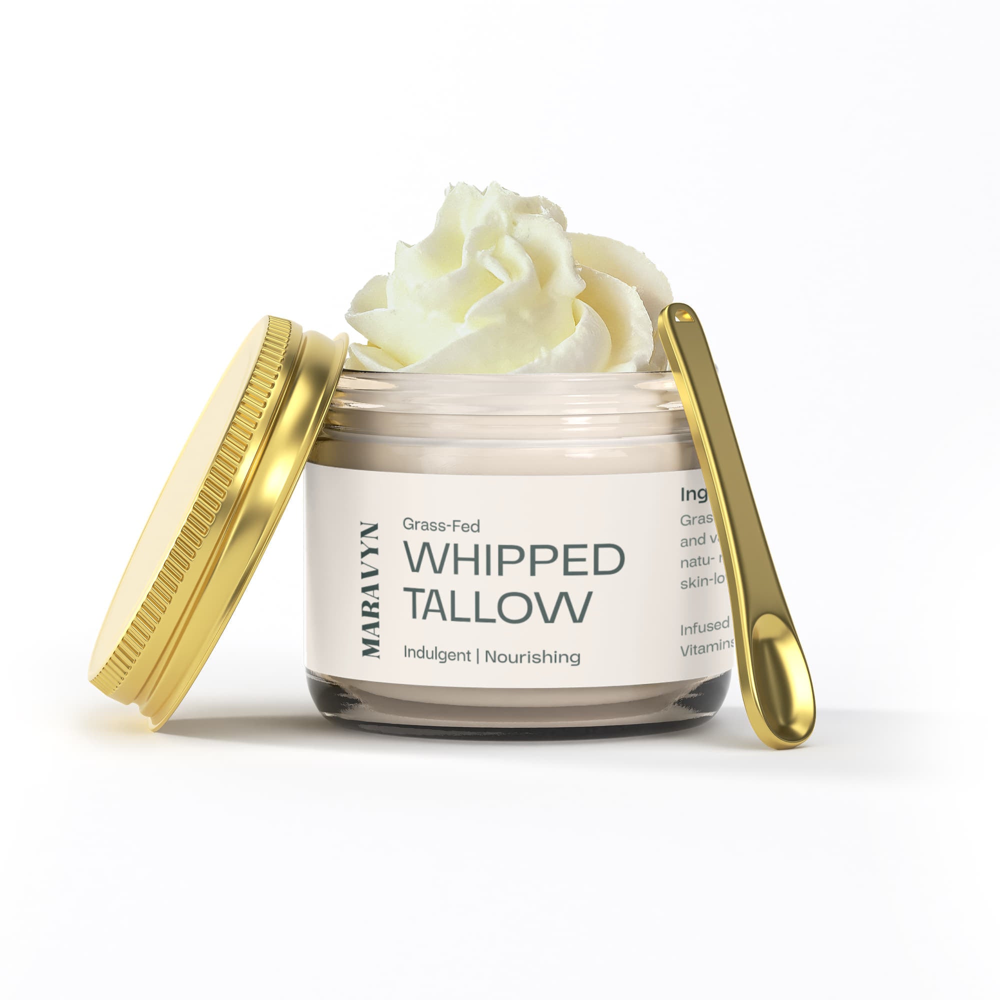Whipped Grass-Fed Tallow Balm with Vanilla Bean